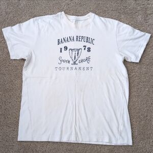 Banana Republic Cream Graphic Tee